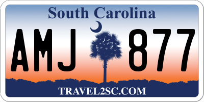 SC license plate AMJ877