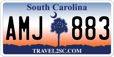 SC license plate AMJ883