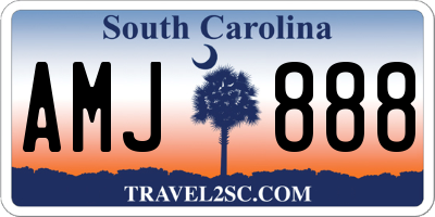 SC license plate AMJ888