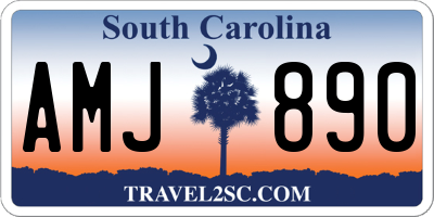 SC license plate AMJ890