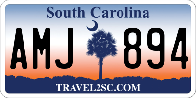 SC license plate AMJ894
