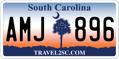 SC license plate AMJ896