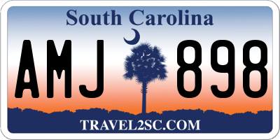 SC license plate AMJ898