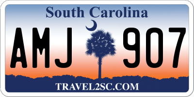SC license plate AMJ907