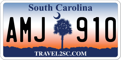 SC license plate AMJ910