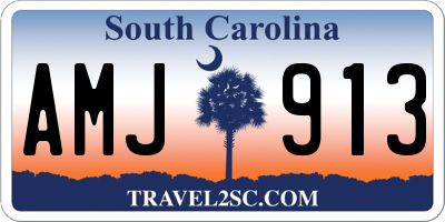 SC license plate AMJ913