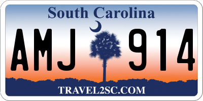 SC license plate AMJ914