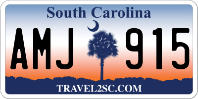 SC license plate AMJ915