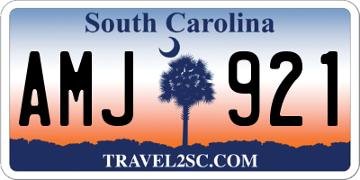 SC license plate AMJ921