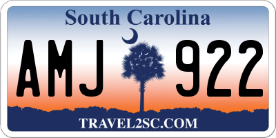 SC license plate AMJ922