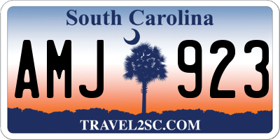SC license plate AMJ923