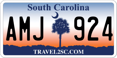 SC license plate AMJ924