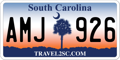 SC license plate AMJ926