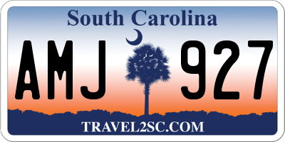 SC license plate AMJ927