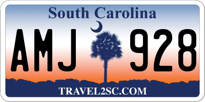 SC license plate AMJ928
