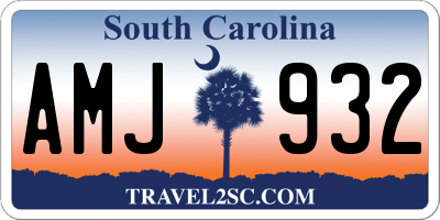 SC license plate AMJ932