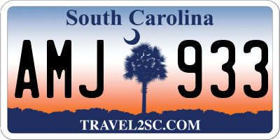 SC license plate AMJ933