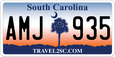 SC license plate AMJ935
