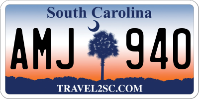 SC license plate AMJ940