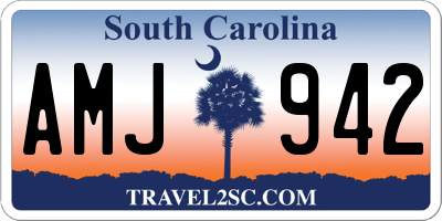 SC license plate AMJ942