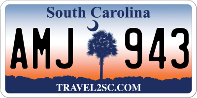 SC license plate AMJ943