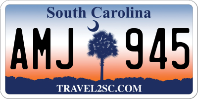 SC license plate AMJ945