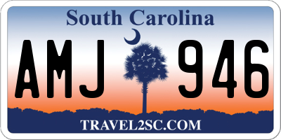 SC license plate AMJ946