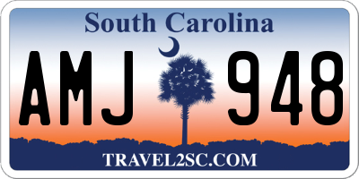 SC license plate AMJ948