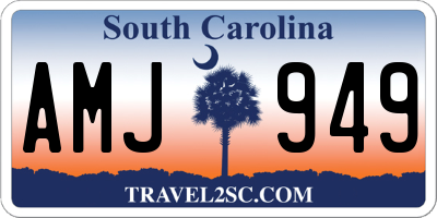 SC license plate AMJ949