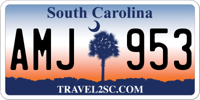 SC license plate AMJ953