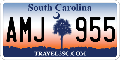SC license plate AMJ955