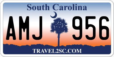 SC license plate AMJ956