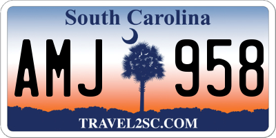 SC license plate AMJ958