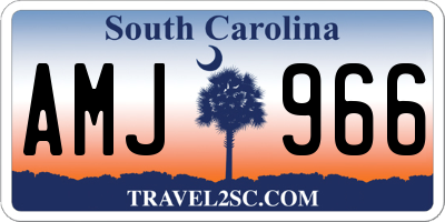 SC license plate AMJ966