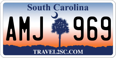 SC license plate AMJ969
