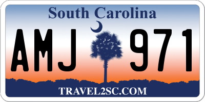 SC license plate AMJ971