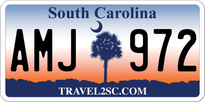 SC license plate AMJ972