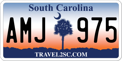 SC license plate AMJ975