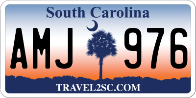 SC license plate AMJ976