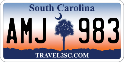 SC license plate AMJ983