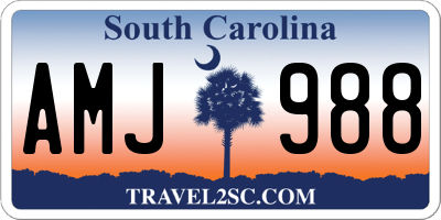SC license plate AMJ988