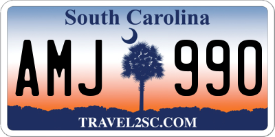 SC license plate AMJ990
