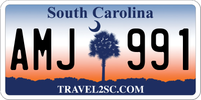 SC license plate AMJ991