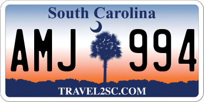 SC license plate AMJ994