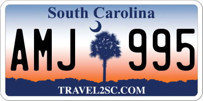 SC license plate AMJ995