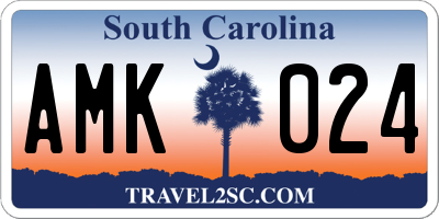 SC license plate AMK024