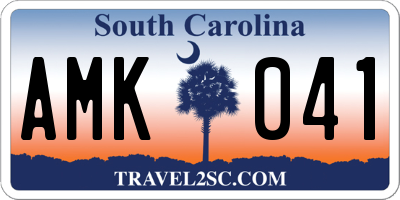 SC license plate AMK041
