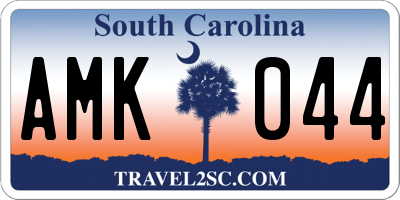 SC license plate AMK044