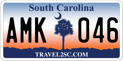 SC license plate AMK046