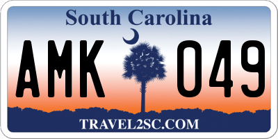 SC license plate AMK049